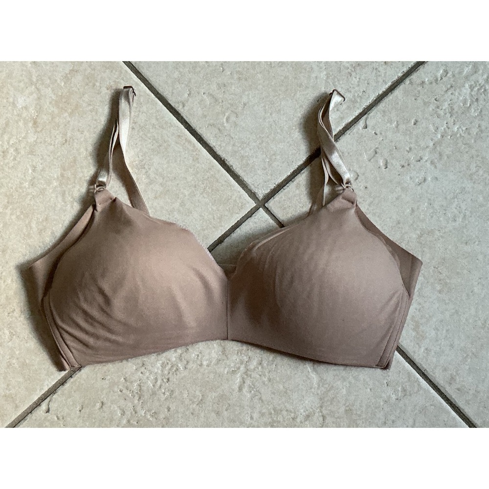 Warners No Side Effects Wireless Bra Womens 34C Tan Good Side Smoothing 01056 - Picture 13 of 13